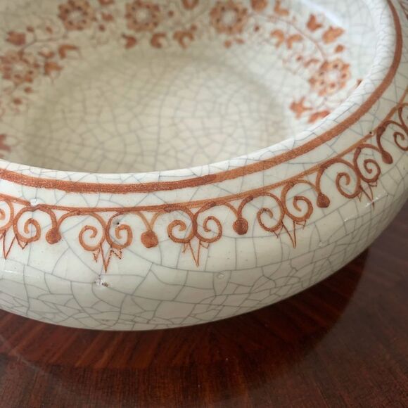 Signed Raku Crackled Bowl - Picture 3 of 9